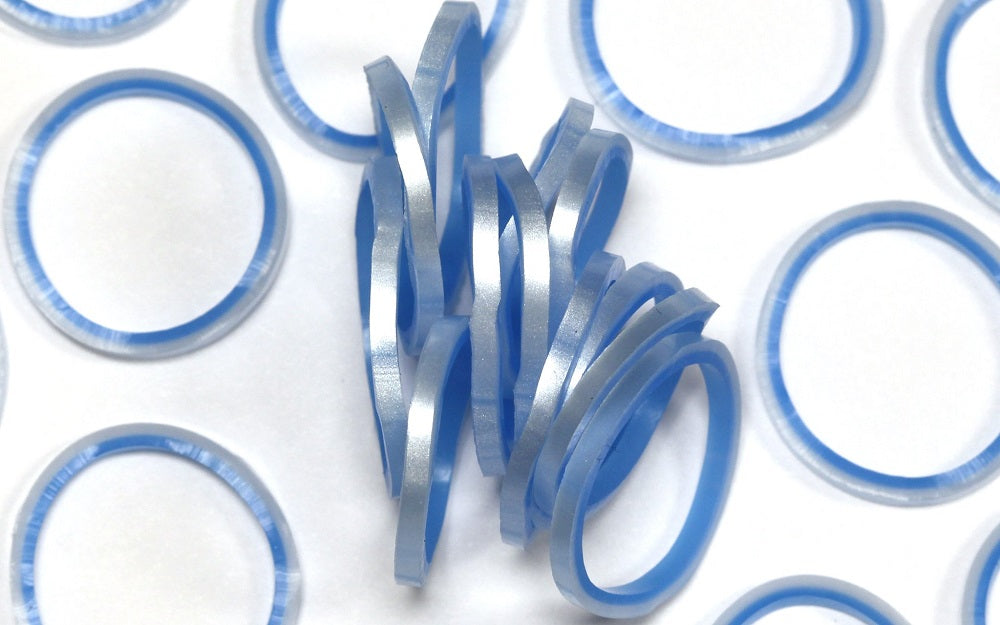 輪ゴム (シルク オーシャンブルー) | 🌈シリコン輪ゴムセット（シルク